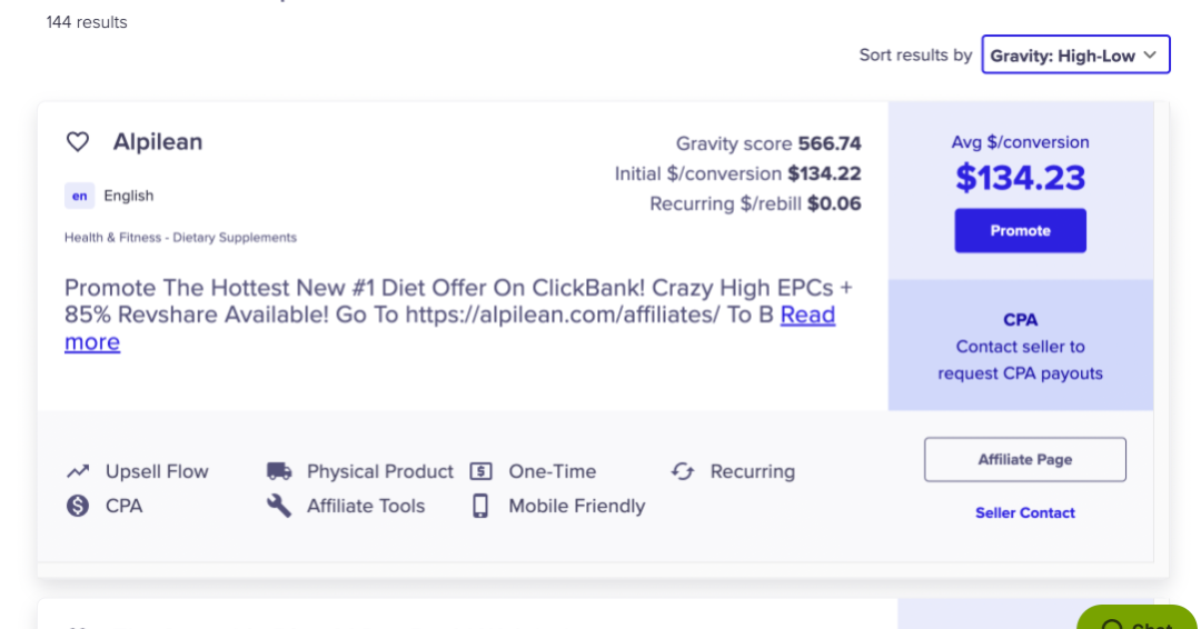clickbank product