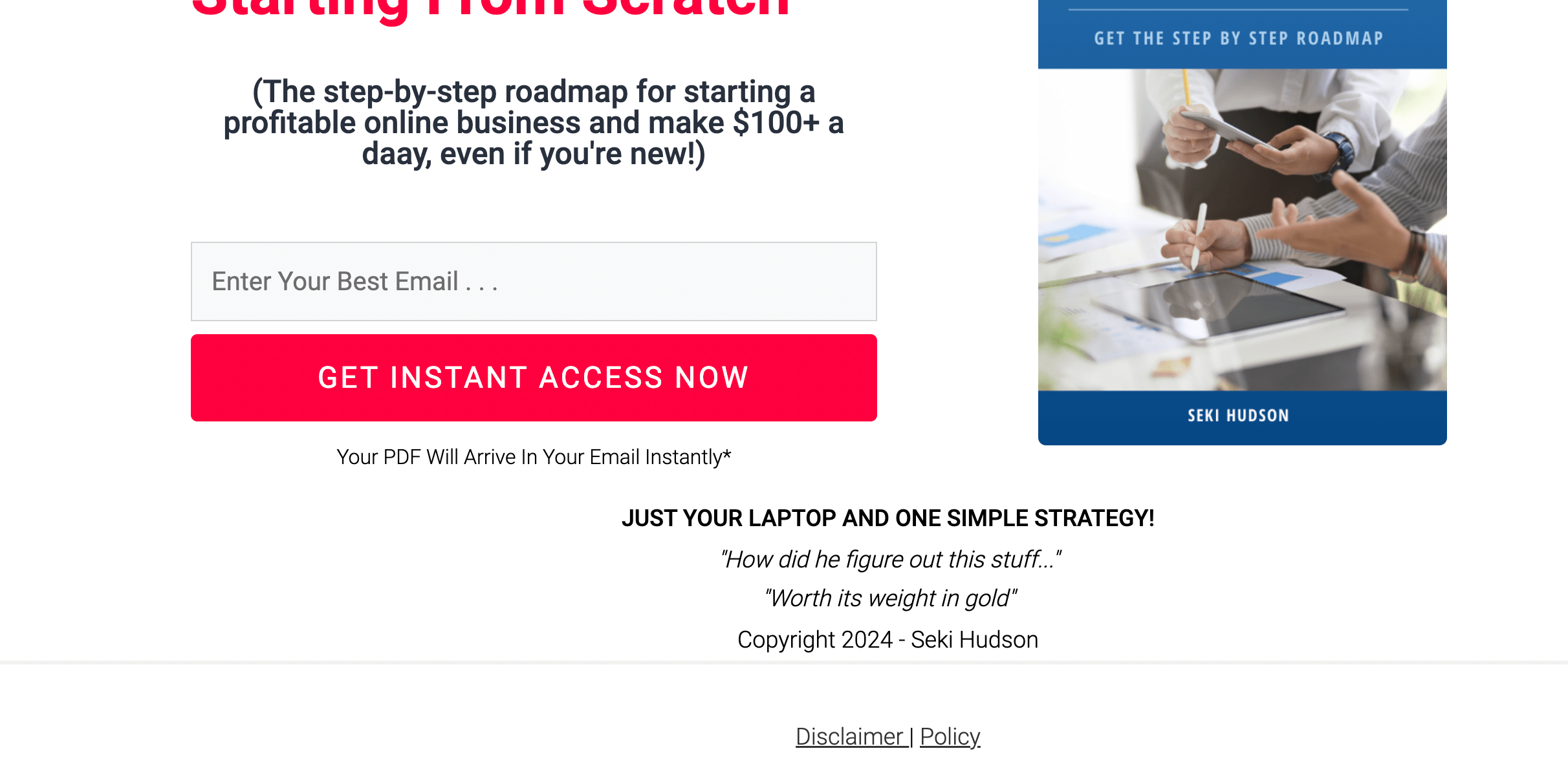privacy policy for affiliate marketing.